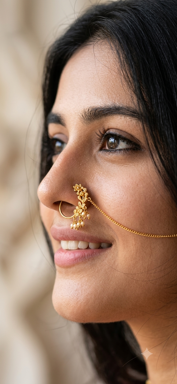Ultra-Realistic Maharashtrian Nath Extreme Close-Up Portrait